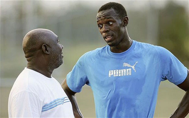 Usain Bolt and Glen Mills