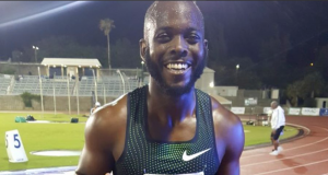 Blake Leeper wins the men's 400m at Bermuda Invitational