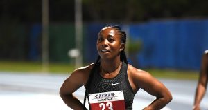 Shelly-Ann Fraser-Pryce after running 11.33 at the Cayman Invitational, now ready for JN Racers Grand Prix on June 9, 2018