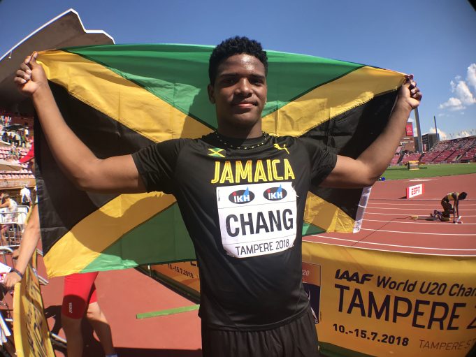 Kai Chang became the second Jamaican behind Fedrick Dacres to win gold at Jamaica at the IAAF World U20 Championships