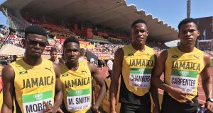 Jamaica 4x4 team at World U20 Championships 2018
