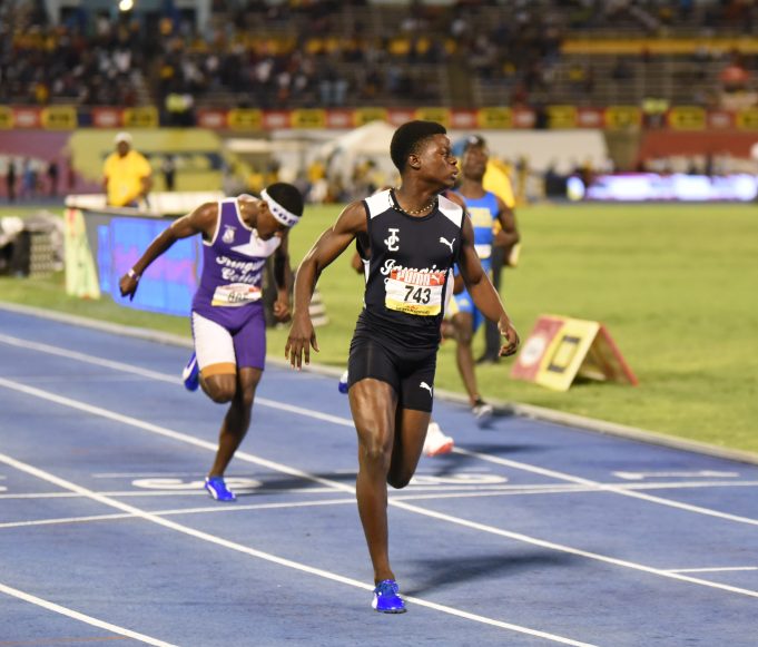 Christopher Scott’s Class 3 victory of 10.73, earning Jamaica College (JC) 10 points at Champs 2019 ... Champs 2022