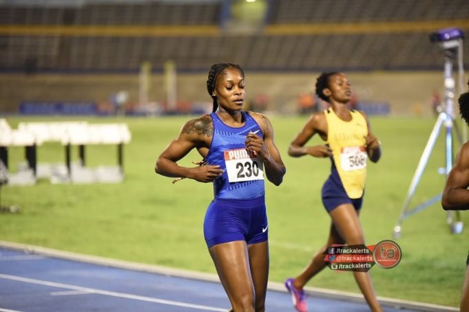 Elaine Thompson in 200m at Jamaica Trials 2019