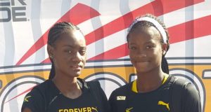 Crystal Morrison, right and Ackera Nugent at the NACAC 2019 Champs