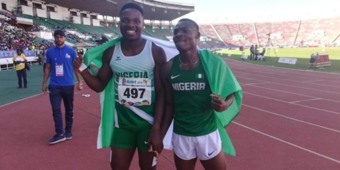 Raymond Ekevwo, right, and Gue Arthur Cisse first and second at All African Games