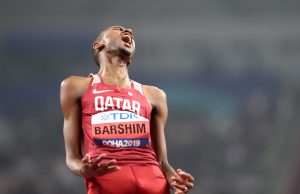 Asian Games - Mutaz Essa Barshim goes high in Doha 2019