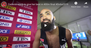 Machel Cedenio ready for Doha 2019 final