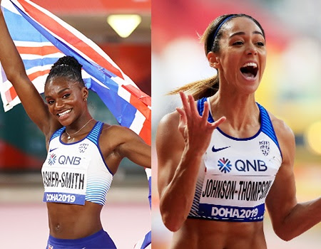 Dina Asher-Smith and Katarina Johnson-Thompson have been shortlisted for the 2019 BBC Sports Personality of the Year. - Oregon22