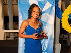 Tahesia Harrigan-Scott was the 2019 recipient of the British Virgin Islands Athletics Association Life Time Achievement Awards.