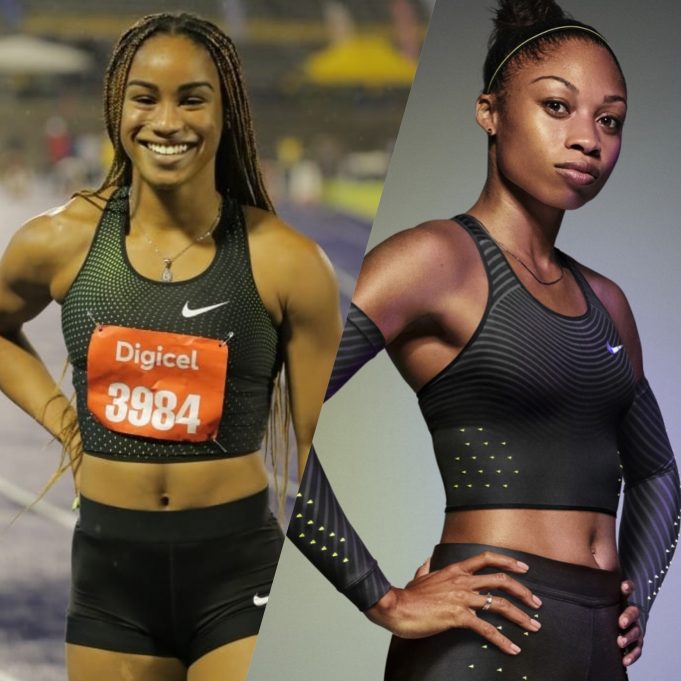 Briana Williams and Allyson Felix face off over 60m at the 113th NYRR Millrose Games