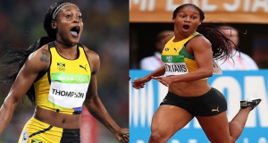 Elaine Thompson-Herah and Briana Williams for USATF Golden Games