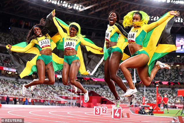 Jamaica women gold in 4x100m in Tokyo 2020
