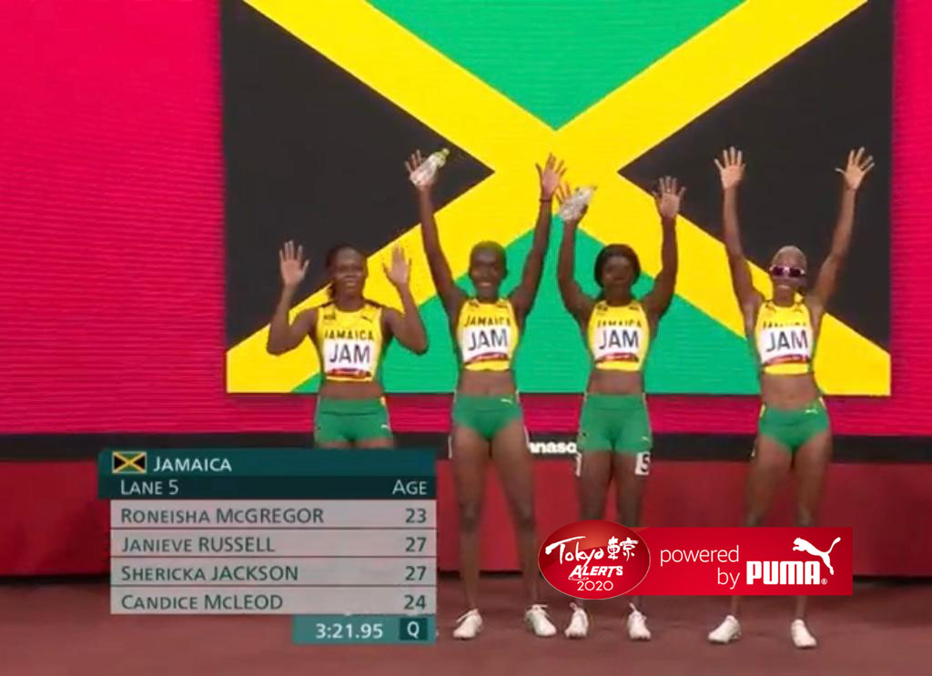 Jamaica win Tokyo 2020 4x4 bronze medal