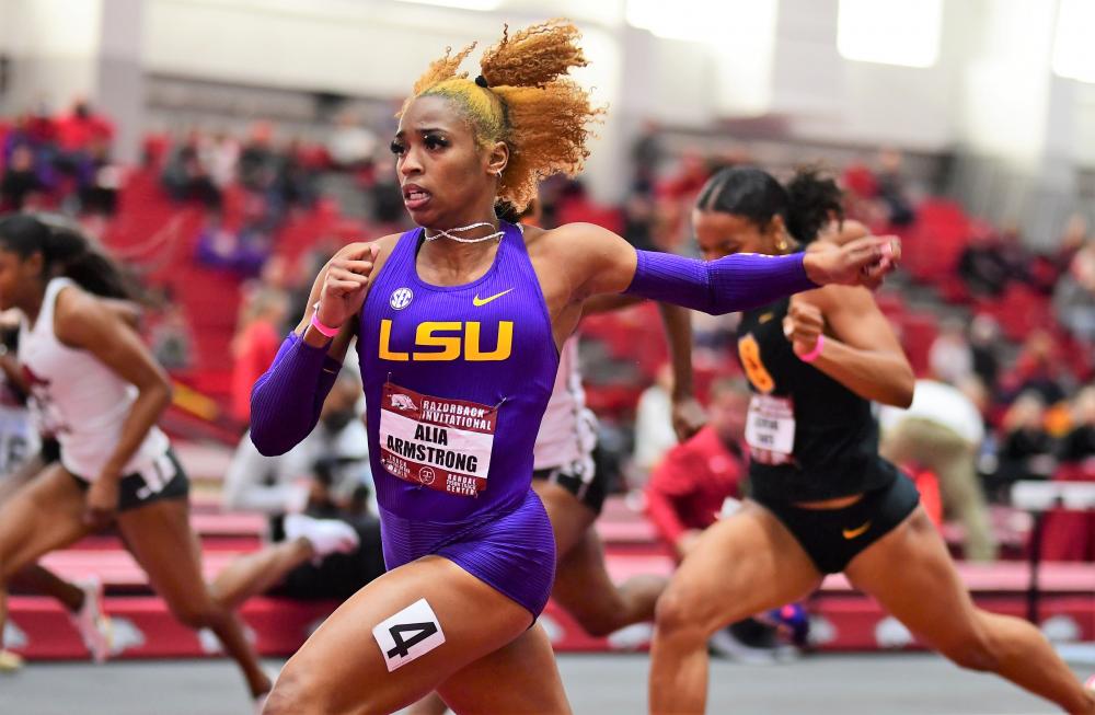 Alia Armstrong on fire at SEC Indoor Championships