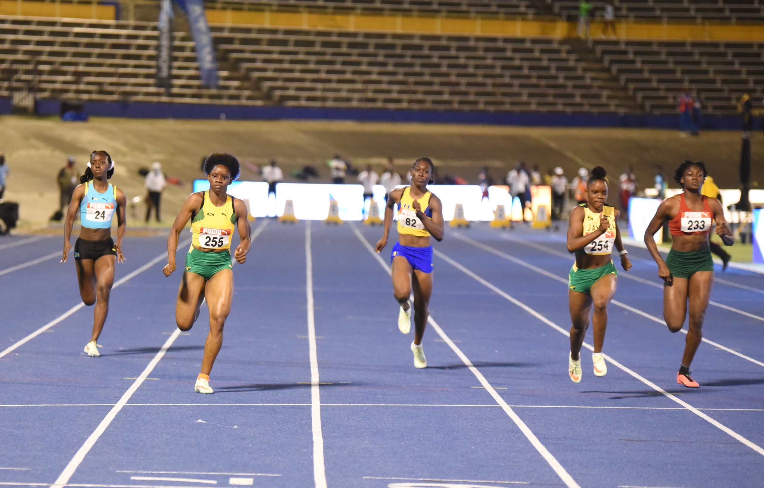 Jamaica juniors Tina and Tia Clayton finished 1-2 in the U20 100m final at Carifta Games