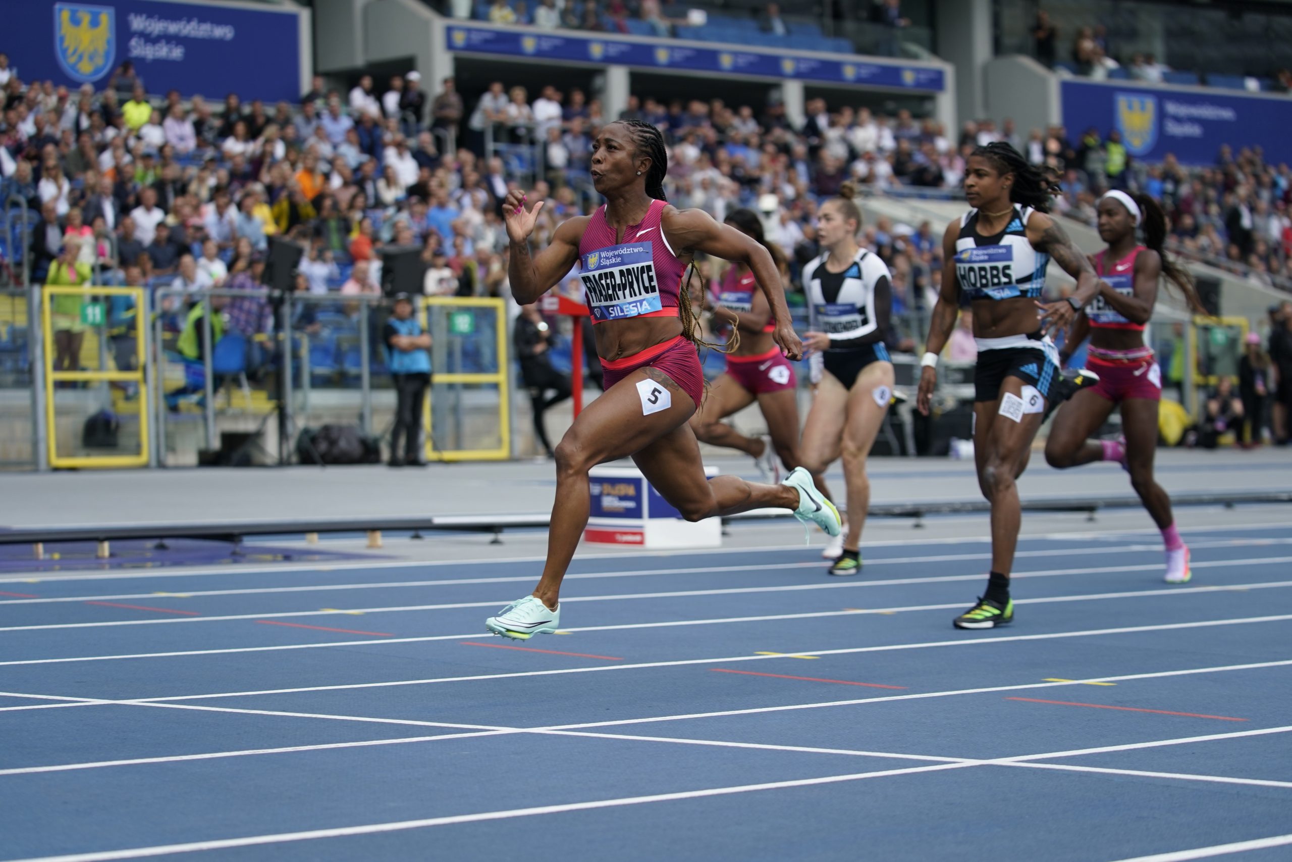 That's the fastest time this year in the women's 100m from Shelly-Ann Fraser-Pryce at the Silesia Diamond League.