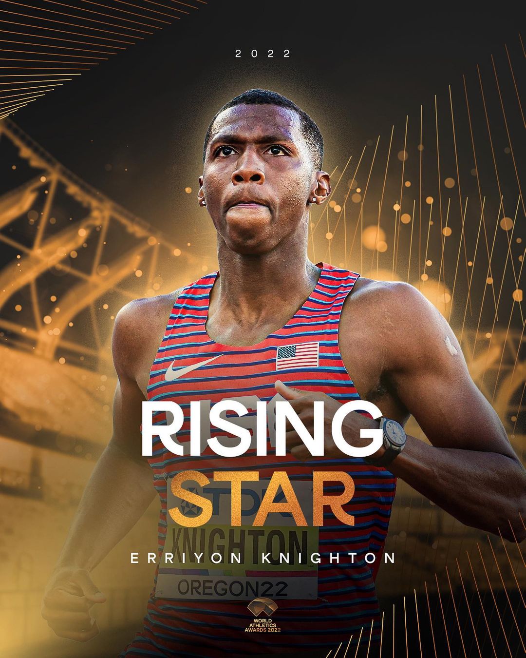 Adriana Vilagos and US sprinter Erriyon Knighton were named World Athletics Rising Stars of 2022
