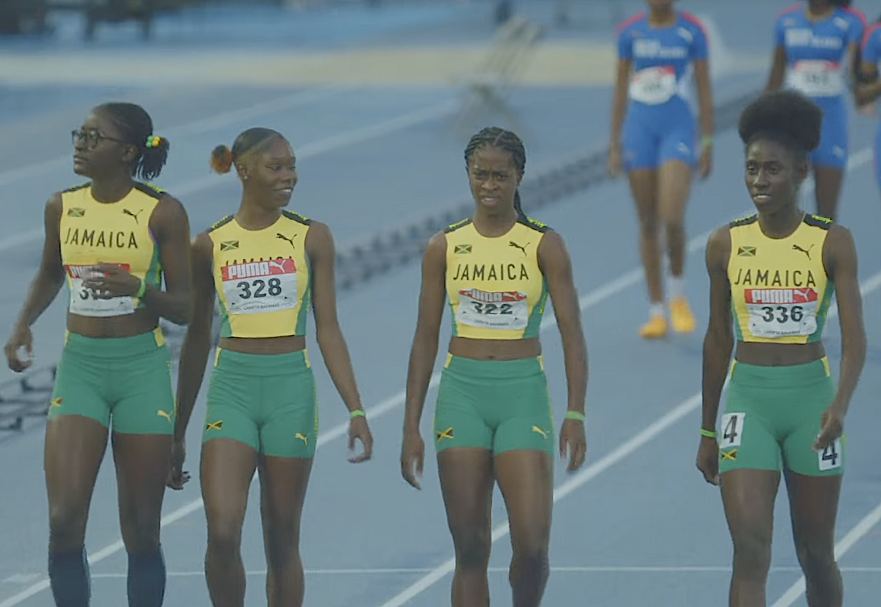 Jamaica U17 4x400m team at Carifta Games 2023