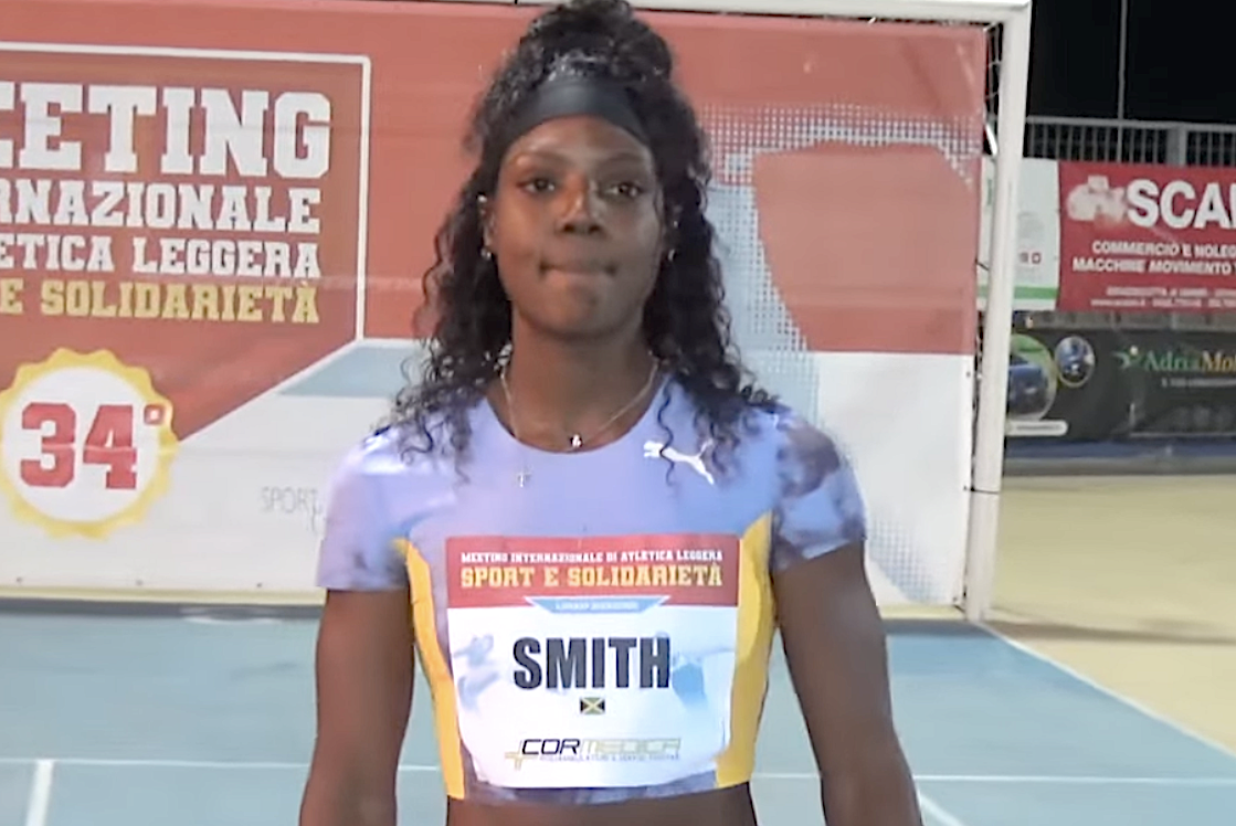 Jonielle Smith won the women's 100m at Meeting Internazionale di Atletica Leggera 2023