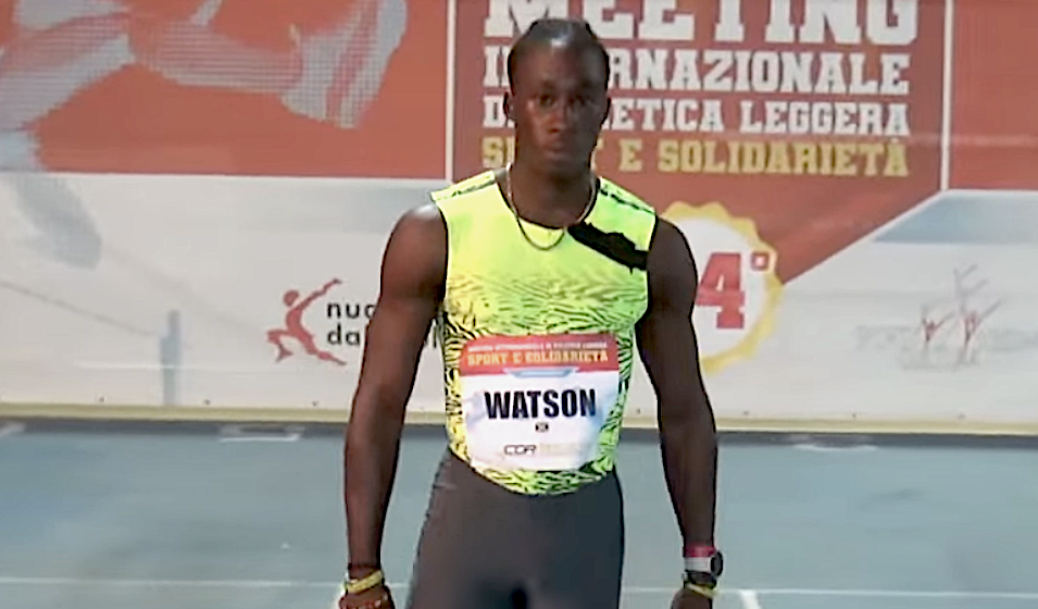 Rohan Watson 🏃‍♂️ takes the men's 100m 🥇 with a 10.11 ⏱️ at Lignano 2023 🏟️. Check out our website at www.trackalerts.com 🌐 for full results and report