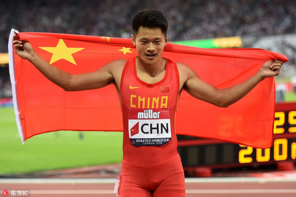 Xie Zhenye secured victory in the 100m sprint, clocking a time of 10.09 (+0.7) at the Chinese National Championships