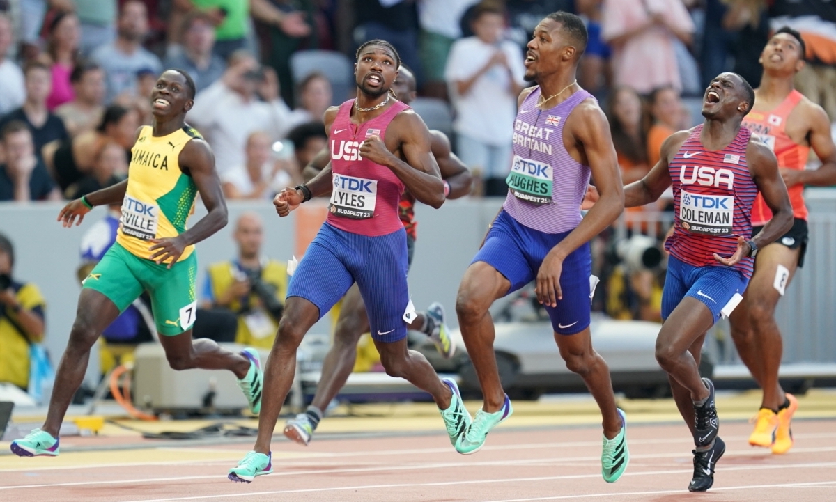 Prefontaine Classic or Eugene Diamond League --Noah Lyles wins the men's 100m title while Jamaican Oblique Seville and Riyem Forde were 4th and 8th respectively at the Budapest 23 World Athletics Championships