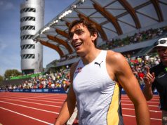 Armand DUPLANTIS breaks the world pole vault at the Prefontaine Classic and Eugene Diamond League Final