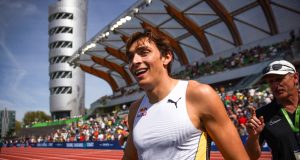 Armand DUPLANTIS breaks the world pole vault at the Prefontaine Classic and Eugene Diamond League Final