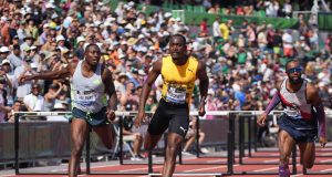 Hansle PARCHMENT becomes the Diamond League Champion with a victory in the Men's 110m Hurdles in a time of 12.93s at the 2023 Prefontaine Classic