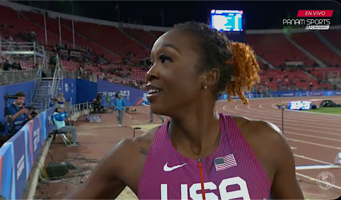 Tiffany Flynn (USA) 🇺🇸 takes bronze 🥉 in the women's long jump with a leap of 6.40m at the Pan American Games