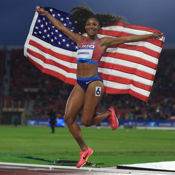 Alaysha Johnson (USA), 13.19 wins bronze in the women's 100m hurdles at the Pan American Games Santiago 2023