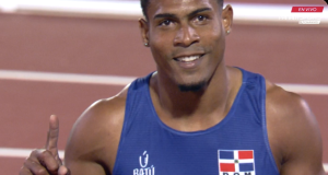 Jose Alnardo Gonzalez of the Dominican Republic roared to gold in the Pan American Games Men's 100m Final.