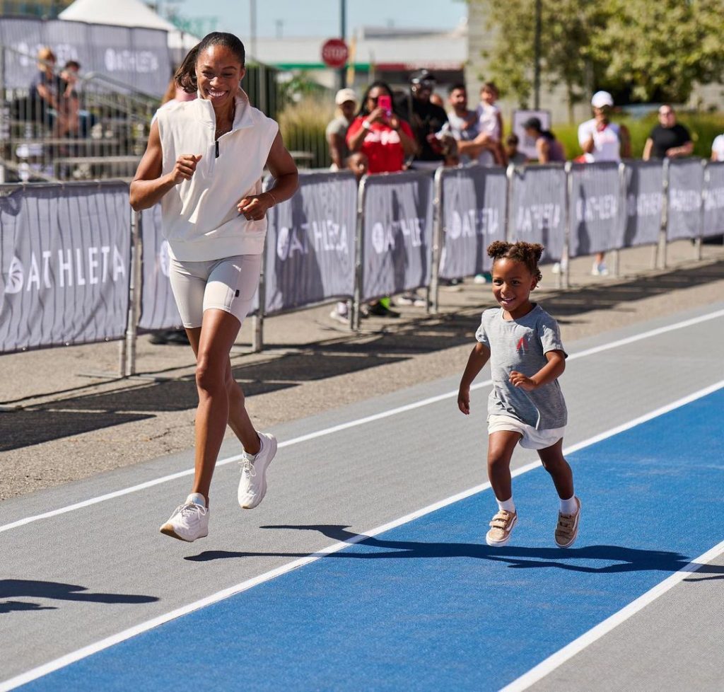 Allyson Felix and her daughter