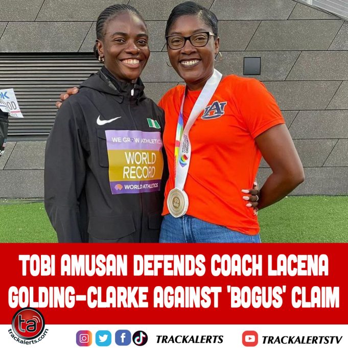 Tobi Amusan Fiercely Supports Coach Golding-Clarke in Wake of Criticism