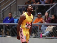 American Sprinter Noah Lyles Dominates New Balance Indoor Grand Prix with Record-Breaking Performance