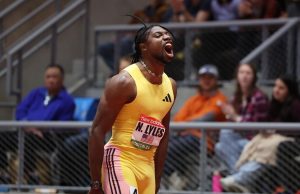 American Sprinter Noah Lyles Dominates New Balance Indoor Grand Prix with Record-Breaking Performance