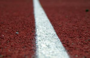 Carifta Games close up photography of a white line
