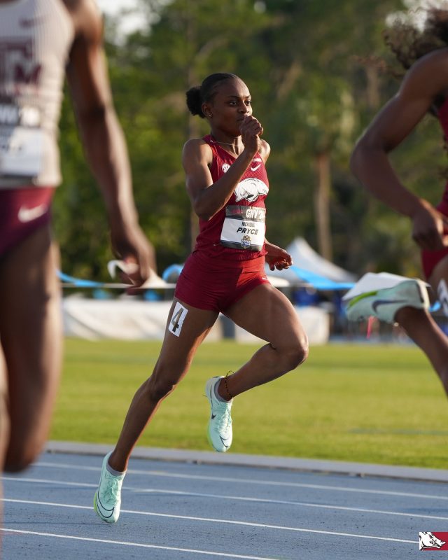 Nickisha Pryce Dominates Women's 400m, Leads Arkansas Razorback Sweep